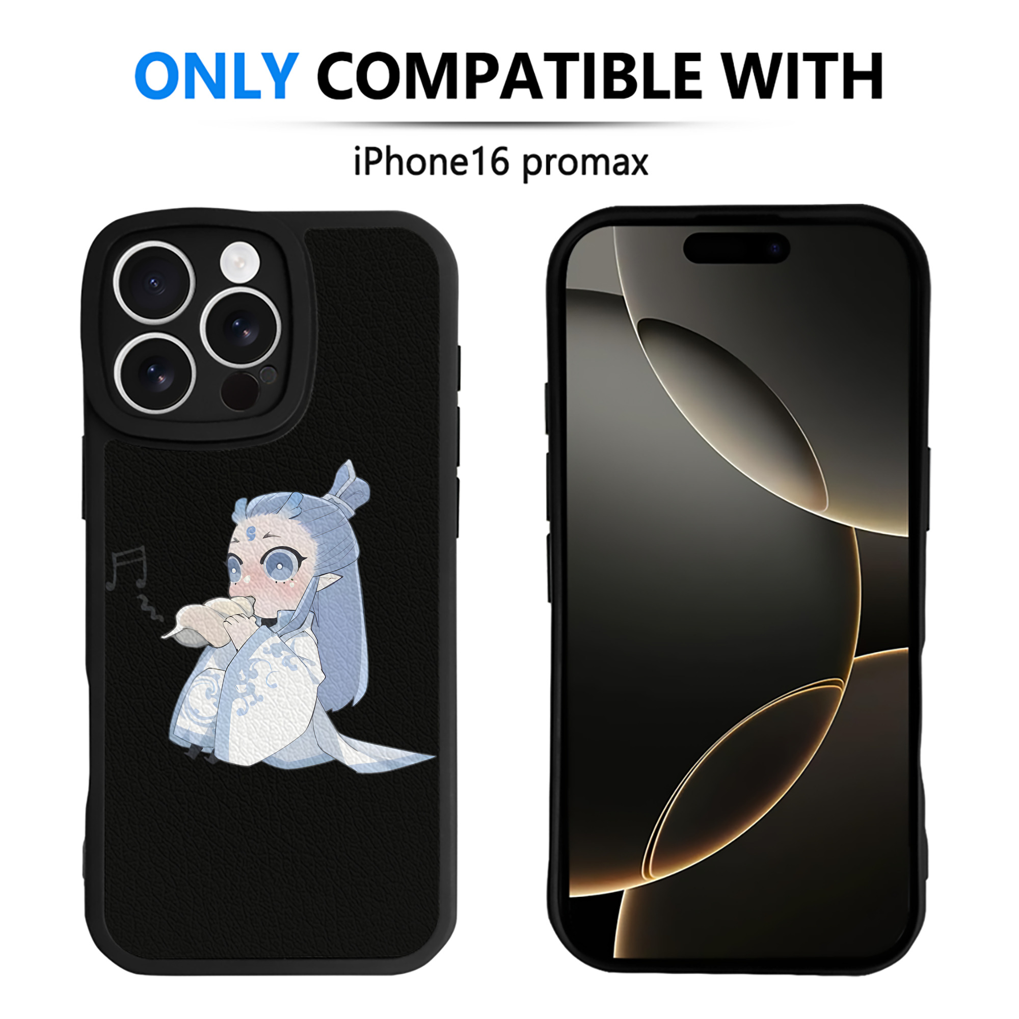 （画像用） Ne Zha 2 ナタ 魔童の大暴れ 【iPhone 16シリーズ対応】シリコンスマホケース（レザー調） 材質：シリコン